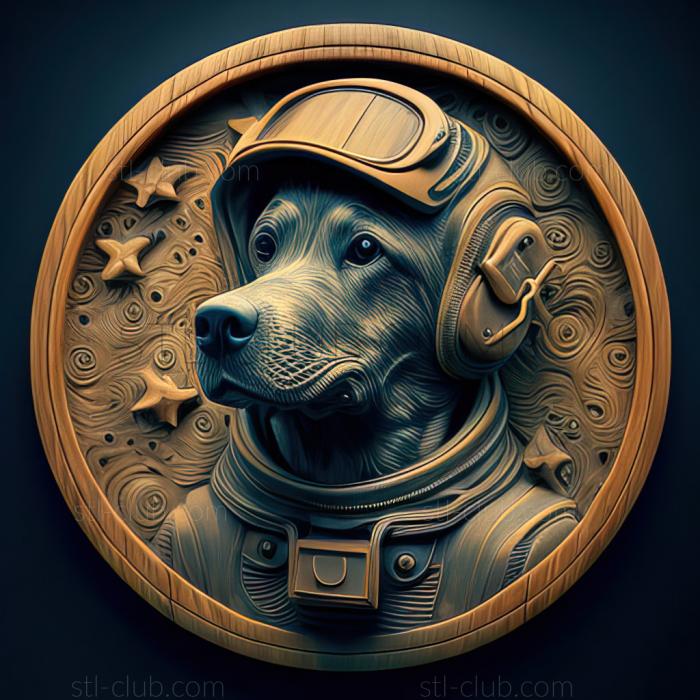 st Asterisk cosmonaut dog famous animal